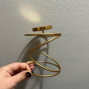Gold Spiral Candle Holder